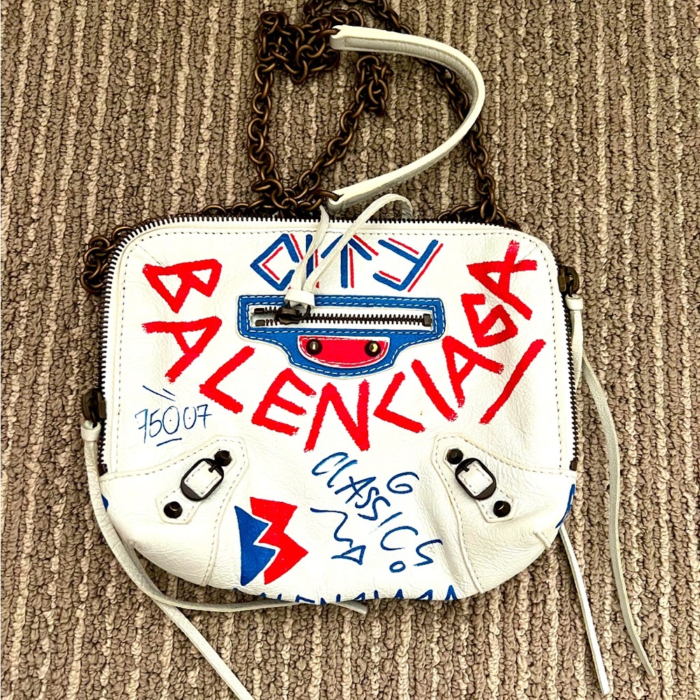 Balenciaga Graffiti Classic Reporter XS Crossbody
Bag